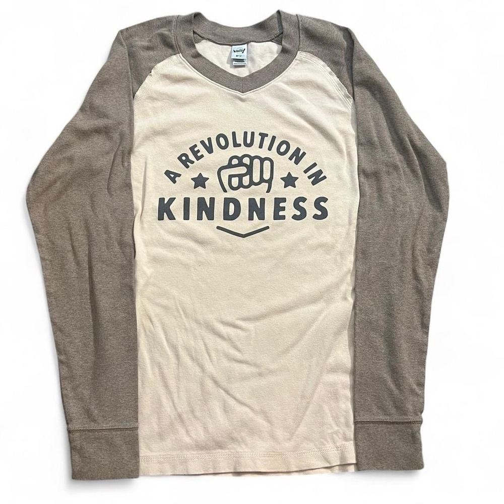 Kavio Guy A Revolution In Kindness Long Sleeve V-Neck Size Medium Skate Surf